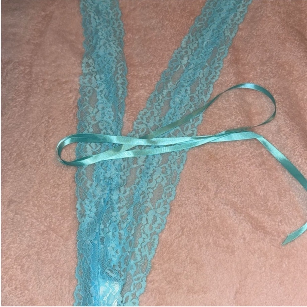 Turquoise Lace Ribbon